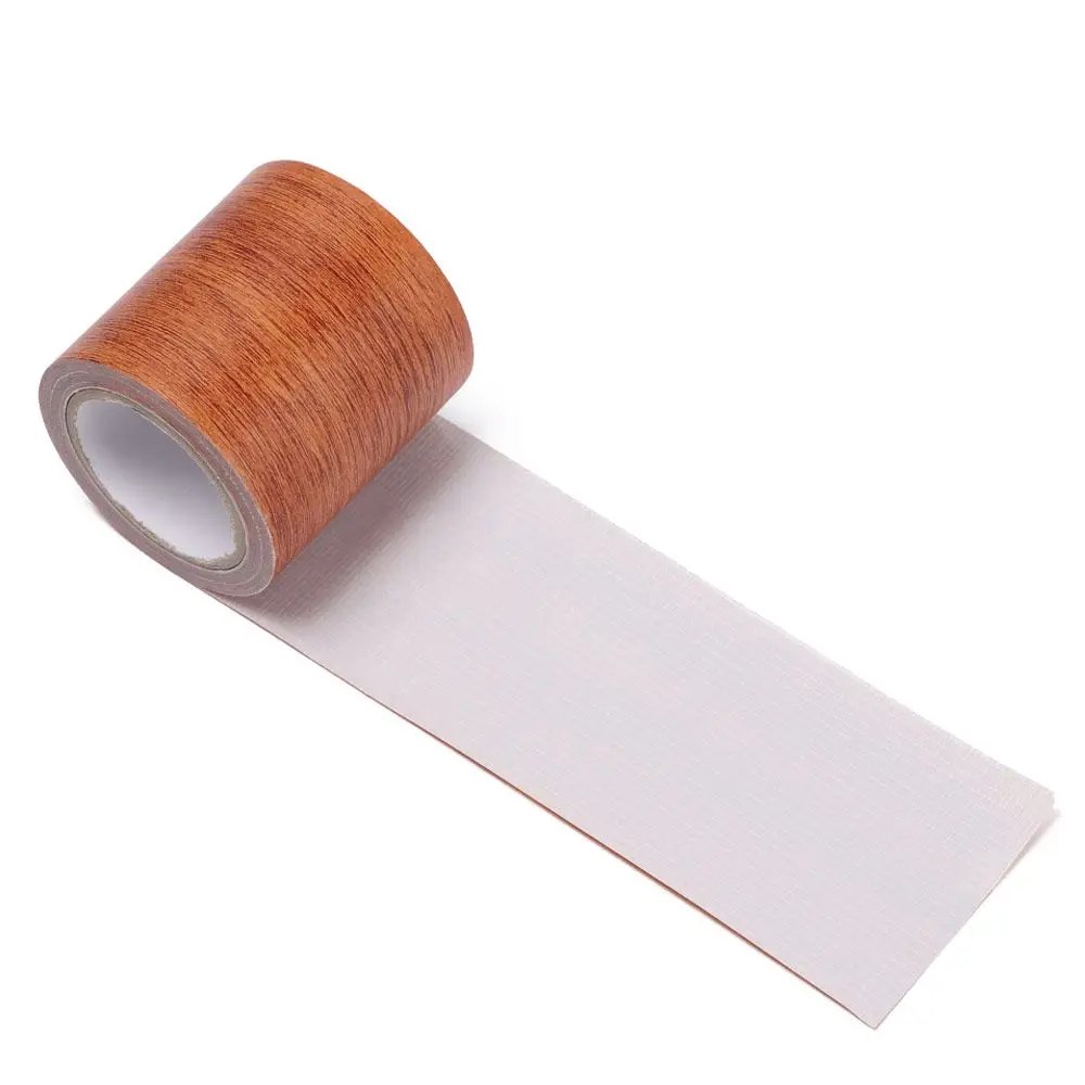 5M/Roll Realistic Wood Grain Repair Adhensive Duct Tape Floor Furniture Renovation Skirting Line Sticker Home Decoration