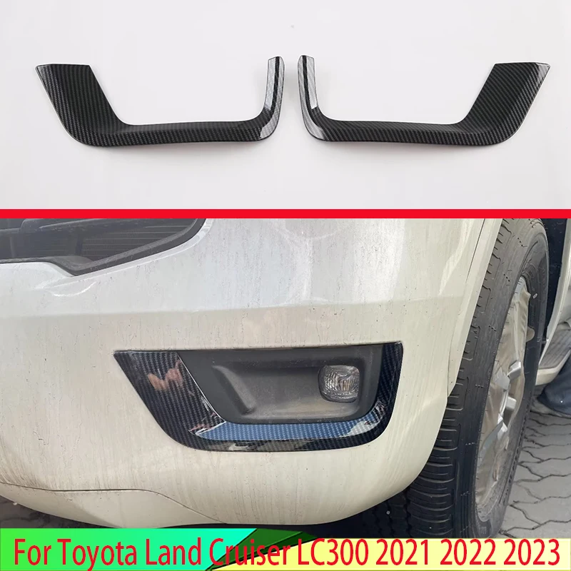 

Для Toyota Land Cruiser LC300 2021 2022 2023 ABS, Хромированная передняя противотуманная лампа, обшивка, молдинг, ободок, украшение