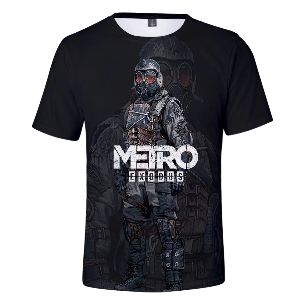 Game Metro Exodus 3D Print T-Shirt Uomo/Donna Summer Fashion Maniche Corte Uomo Donna Casual Trendy T-Shirt Oversize