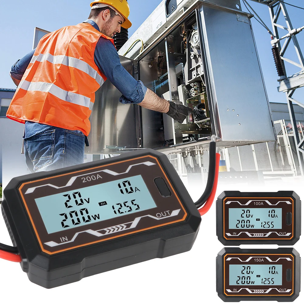 DC Power Analyzer Watt Meter LCD Backlight 0-60V