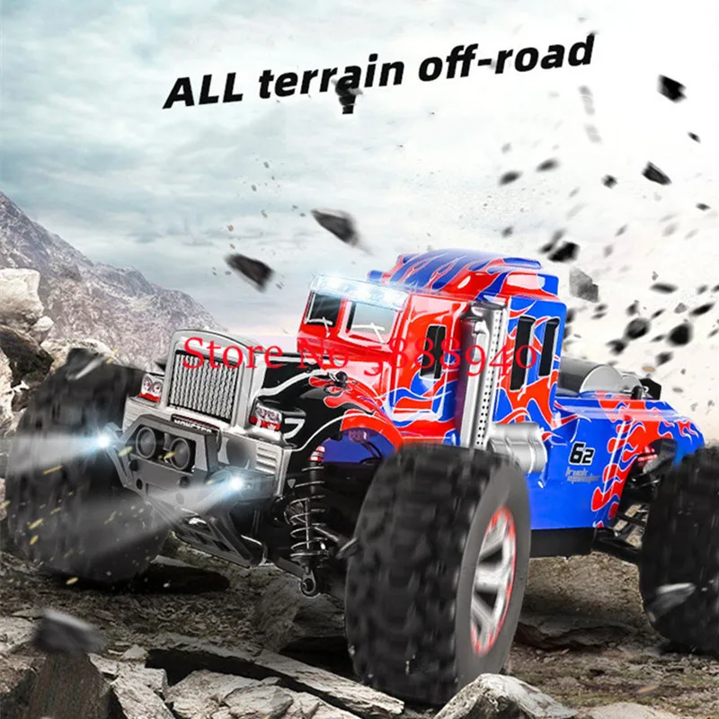 1:10 Full Scale 4WD 60KM/H Remote Control Off-Road Truck Vehicle 45° Climbing Alloy Transmission Waterproof High Speed RC Car 2