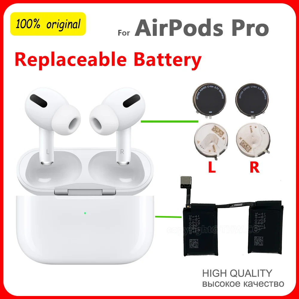 

CP1154 3.7V Replace Battery For Apple Airpods PRO A2084 A2083 A2190 airpods pro air pods pro Replacement Batteries Batteria+Tool