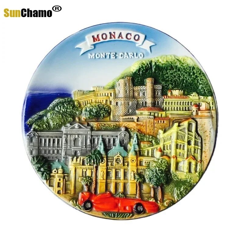 15cm Italian Sicilian Village Aegean Greek Creative Disk Background Decoration Display Hand-painted Ceramic Disctourist Souvenir 2