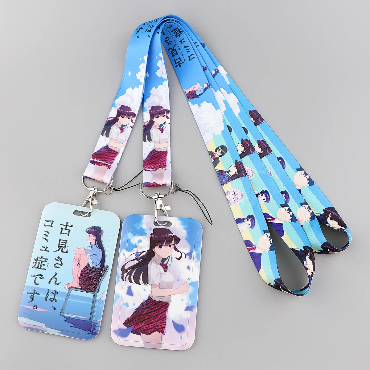Japanese Anime Lanyard Female Classmate Cute Neck Strap Key Lanyard ID