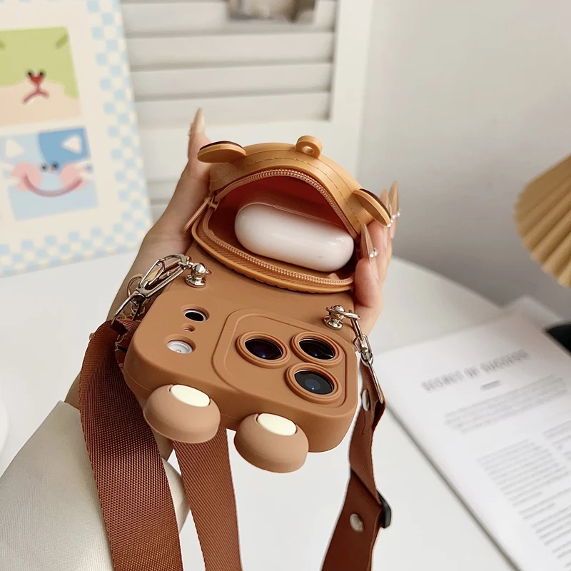 Capybara Wallet Case with Accessories