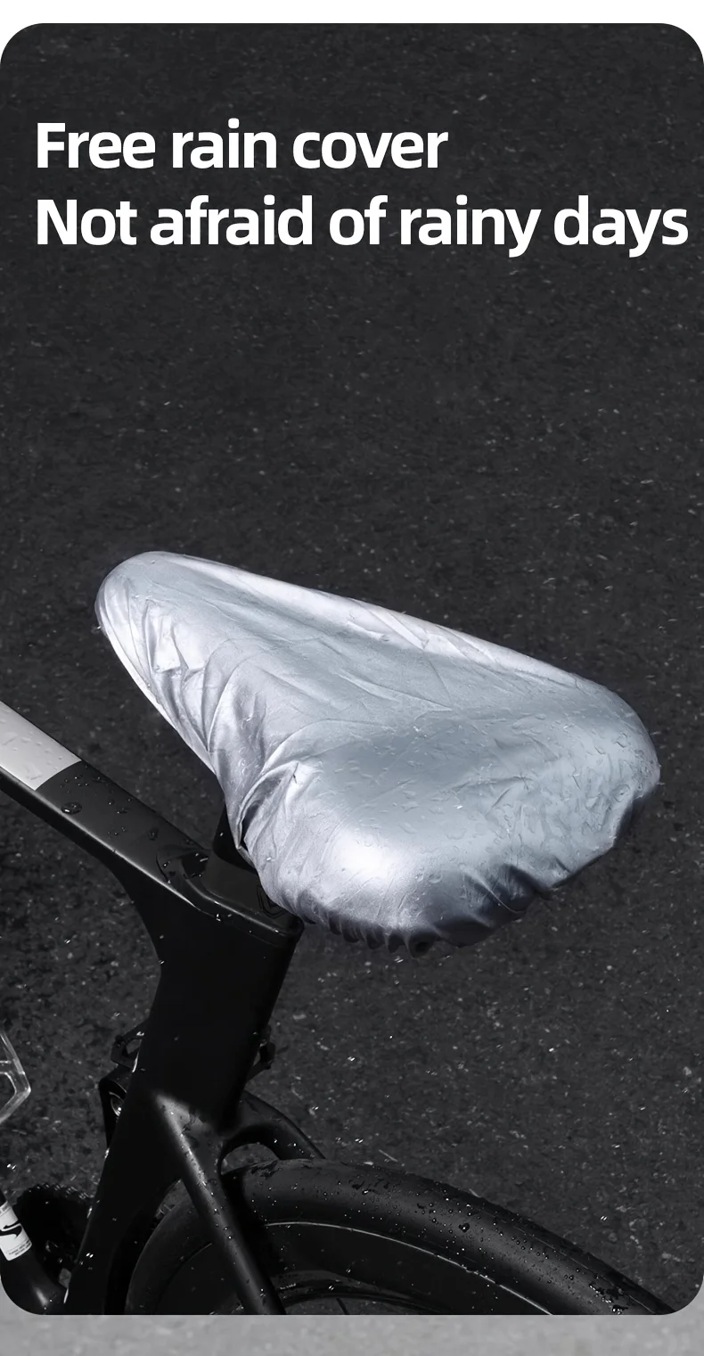 XUNTING Komfort-Fahrradsattelbezug mit Doppel-Stoßdämpfung, Memory-Schaum, Rutschfest, Verschleißfest Fahrradsattel-Abdeckung – Detail 4