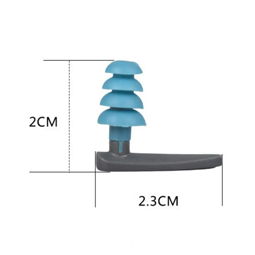 1 pár silikon plavat ucho kolíček měkké four-layer vlákno design surfování špunt do uší pro voda sportovní houba hlava design plavat ucho kolíček