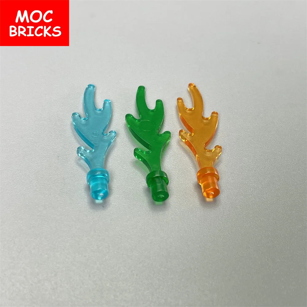 MOC Bricks Flame Feather Fire 85959 6126 64647 Building Blocks For Children