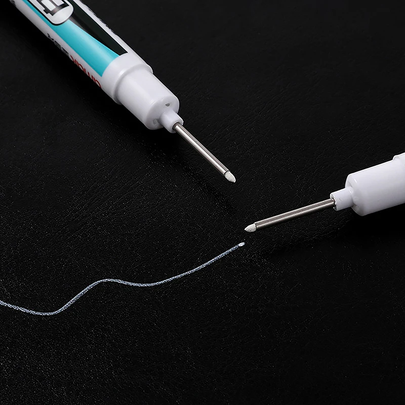 흰색 네임펜 펜 페인트 마커, 나무 바위 플라스틱 가죽 유리 돌 금속 미술 용품, 3 개