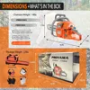 62CC 2-Cycle Gas Powered Chainsaw, 22 Inch 18 Inch Handheld Cordless Petrol Chain Saw for Tree Wood Cutting 4