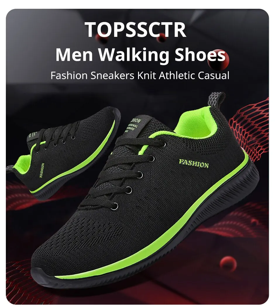 Men Running Walking Knit Shoes Women Fashion Casual Sneakers Breathable Sport Athletic Gym Lightweight