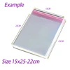 Size 15x25cm ,17x25cm Clear Plastic bag Transparent poly opp bag OPP self-adhesive bag 100pcs/lot 1