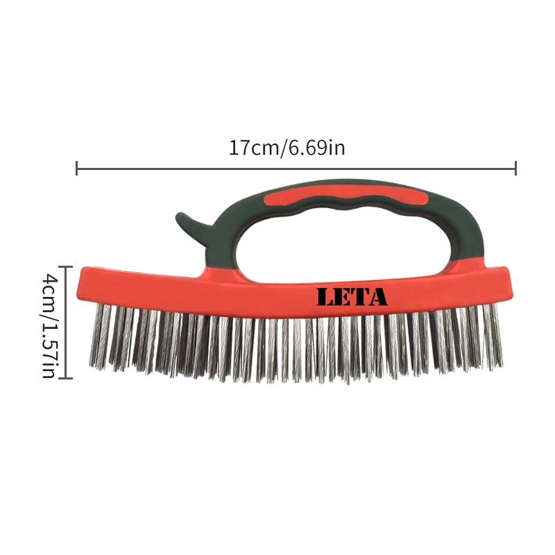 Cleaning Brush Stainless Steel Industrial Wire Brush 6-inch Rust Removal Decontamination