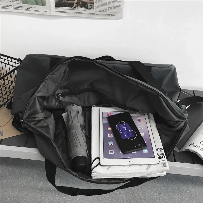Travel Gym Bags for Men and Women Large Capacity Shoulder Bag Simple Luggage Bag Sports Fitness Swimming Training Handbag - 4