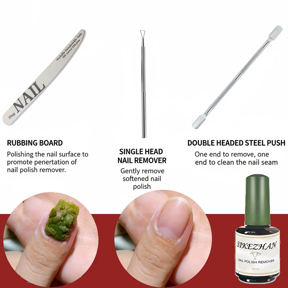 Compact Nail Care Kit: Quick & Gentle Polish Removal System, Nail-Safe Tools Included