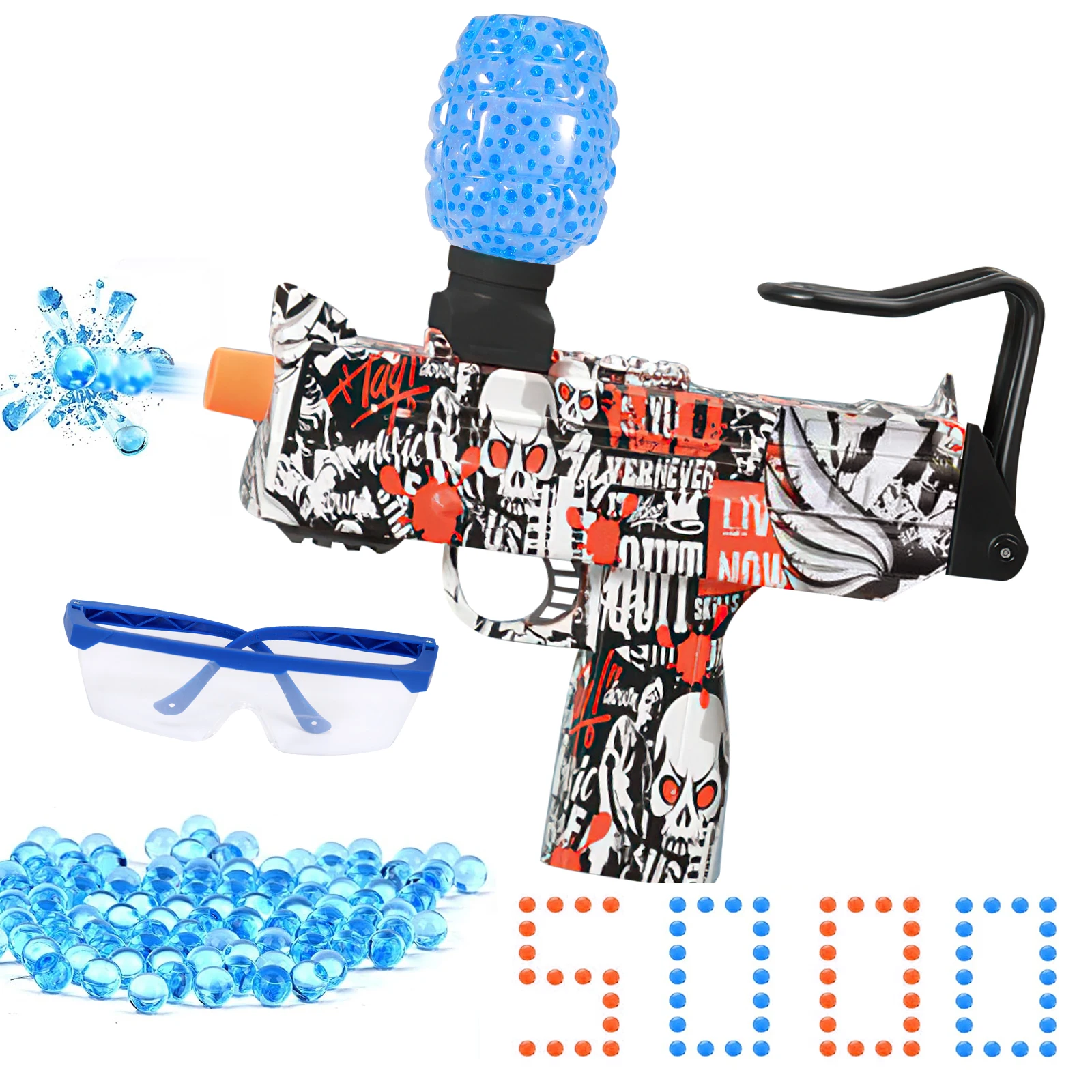 New UZI Electric Water Ball Beads Gel Blaster Gun Toys Shooter Weapon