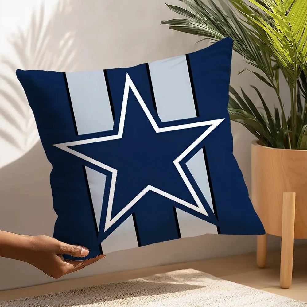 Rugby D-DallaS C-CowboyS Kissenbezug, Plüschstoff, weicher Kissenbezug, doppelseitiger Druck, Kissenbezug, Haushaltsgeschenke – Detail 11