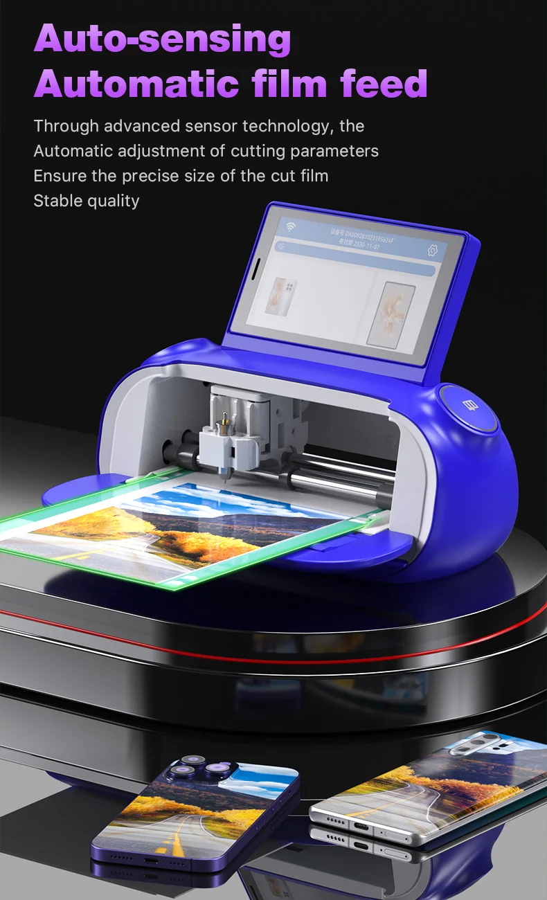 MECHANIC E260 Pro E260 7 인치 전화/시계 화면 보호 필름 용 무제한 절단 유연한 하이드로 겔 필름 커터