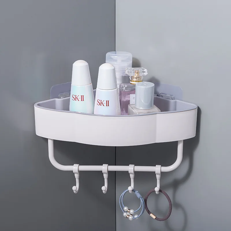 Bathroom Storage Rack Without Drilling, Toilet Washbasin Wall-mounted  Corner Storage Organizer, Restroom Bathtub Triangle Shelf