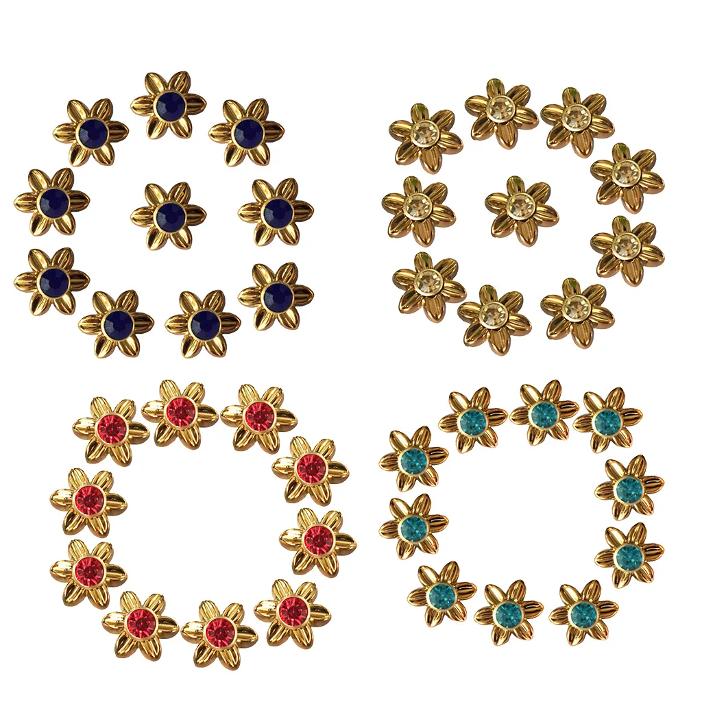 10Pcs Rhinestone Rivets Decorative Rivets Decorative DIY Round