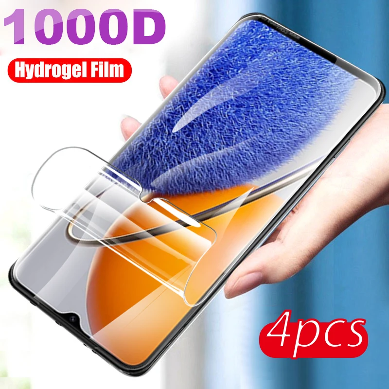 

4Pcs Hydrogel Film Screen Protector For Huawei nova Y61 Screen Protector For Huawei nova y 61 novay61 6.52'' Not Tempered glass