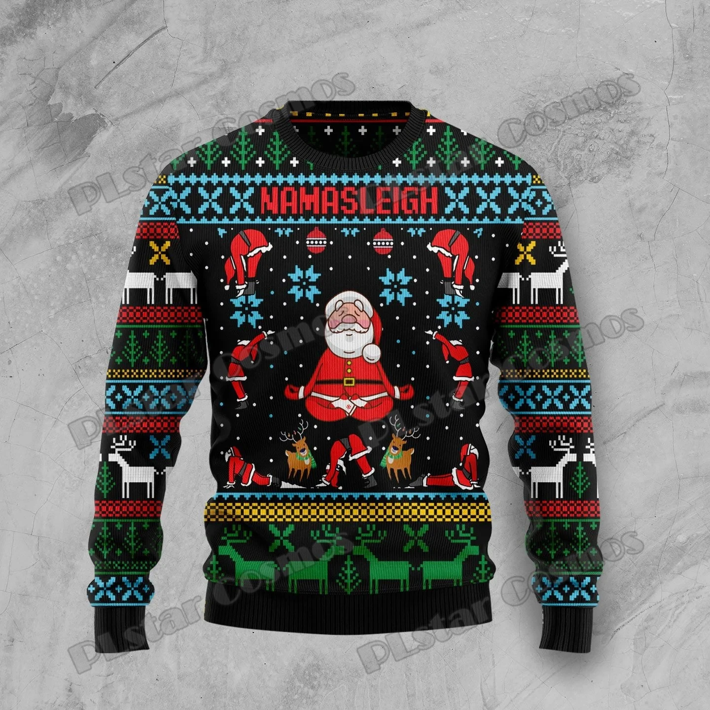 Plstar Kosmos Santa Claus Urlaub 3d gedruckt Mode Männer hässlichen Weihnachts pullover Winter Unisex lässig Strickwaren Pullover myy44 – Detail 9