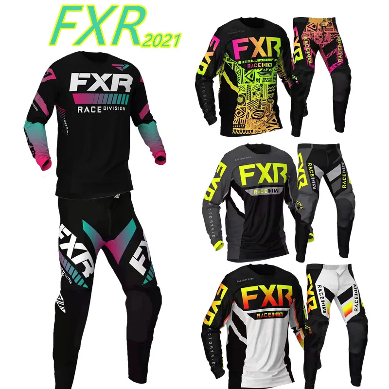 2021 FXR Motocross Gear Set Jersey/Pants Combo Dirt Bike MX/ATV Racing Set 