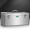 Tool box Car Mounted Household Multifunctional Stainless Steel Portable Large-sized Thickened Metal Sheet Box Locking Holes 2