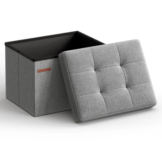 Small Folding Storage Ottoman Stool 1