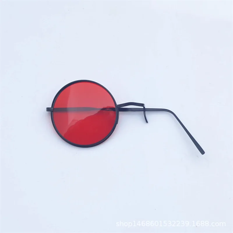 Anime Alastor okulary Cosplay Unisex czerwone okulary jednookularowe Retro płaskie lustrzane okulary Halloween karnawałowe akcesoria