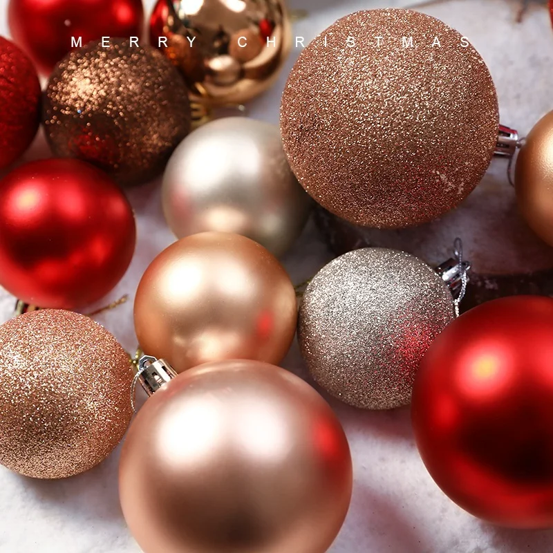 6pcs 6cm/8cm Christmas Tree Xmas Balls Decorations Baubles Party Wedding Ornament christmas decorations for home