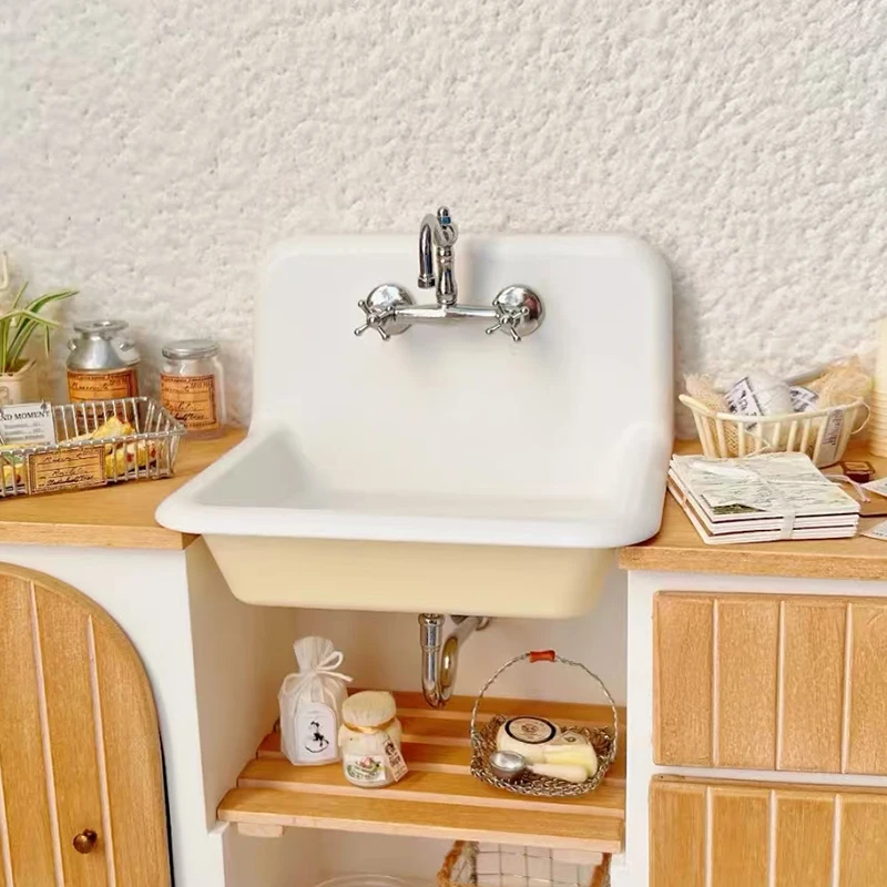24/30/36 Zoll Retro-Emaille-Küchenspüle aus Gusseisen mit hoher Rückseite, Wandbehang, einzelne Schüssel, quadratisch, zwei Löcher, Badewanne im Bauernhaus-Stil