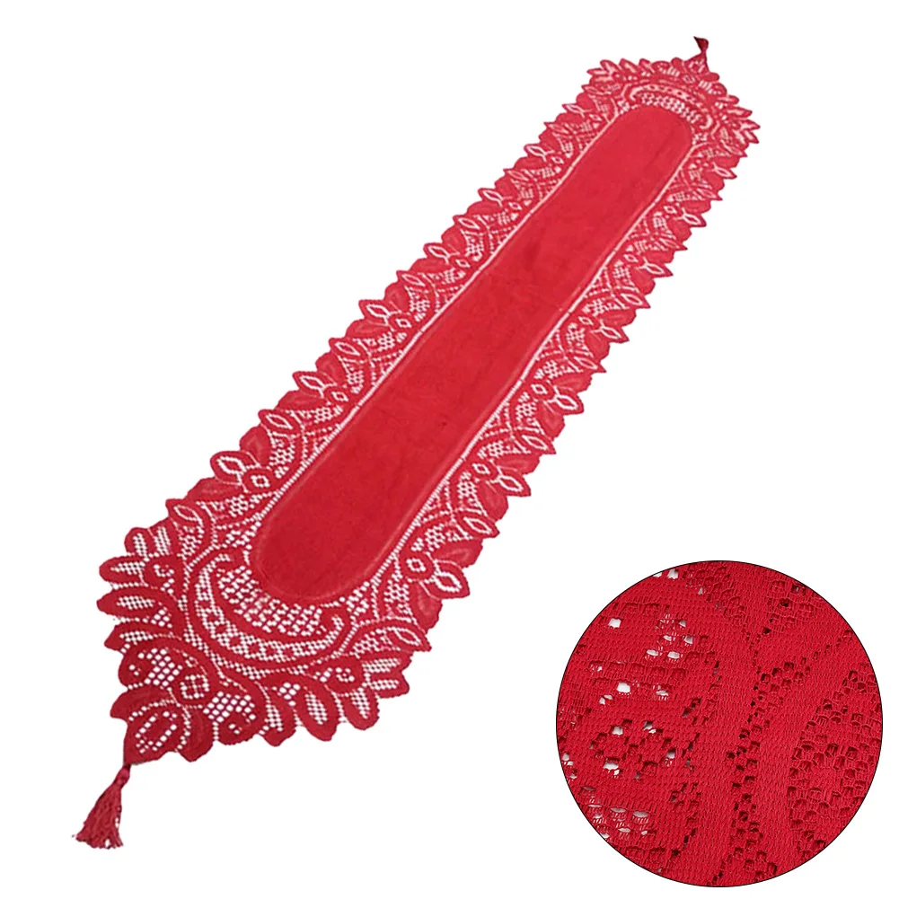 

Hand Table Runner Holiday Vintage Celebrations Wedding Decor Knitted Lace Party Reusable Runner Table 33x180cm