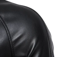 TRAF 2024 Leather Men's New Trend Fashion Spring And Autumn Stand Collar Comfortable Slim Leather Jacket Handsome Youth Coat 2