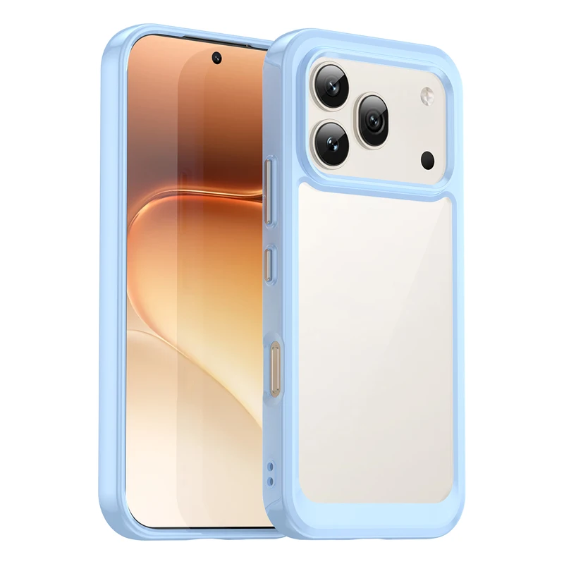 Clear Hard Protective Phone Case with Soft TPU Bumper