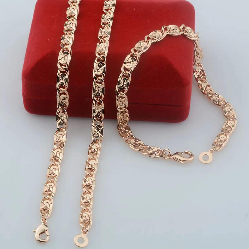 2mm Smart Women Femme 585 Rose Gold Color Link Oval Round Necklace Chains -  AliExpress