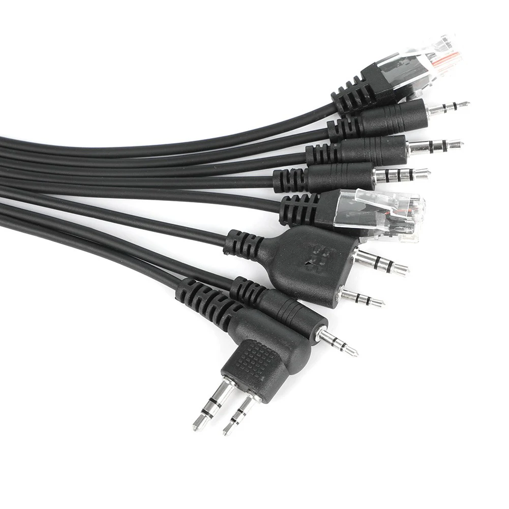 워키토키용 컴퓨터 USB 프로그래밍 케이블, 자동차 라디오, 내구성 워키토키 부품 액세서리, 8 in 1