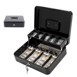 Mini Safe Box Protable Hidden Secret Safe Key Lock Store Money Coin Cashier Fold Password Cash Register Bank Card Storage
