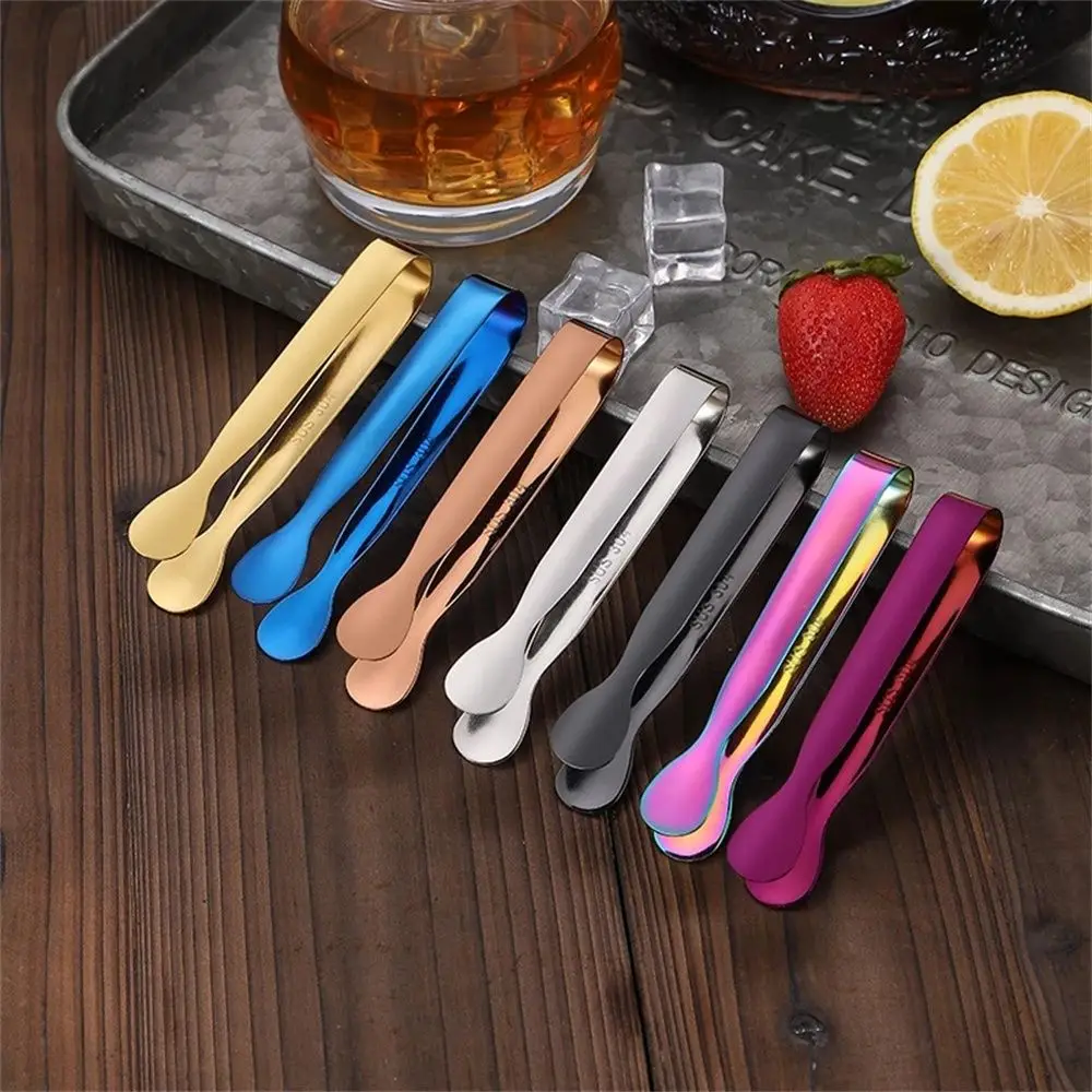 

Stainless Steel Ice Tong Barbecue Clip Bread Food BBQ Clip Bar Cube Sugar Ice Clamp Tool Kitchen Utensils