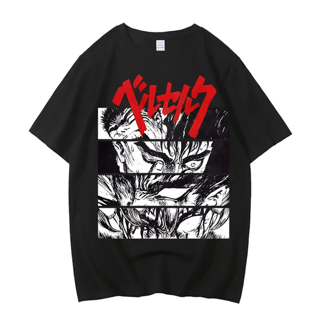 Anime Berserk Tshirt Summer Men Women High Quality Cotton Short Sleeve T Shirt Print T-shirt Tops 2024 Tee Trend Fans Clothes 2