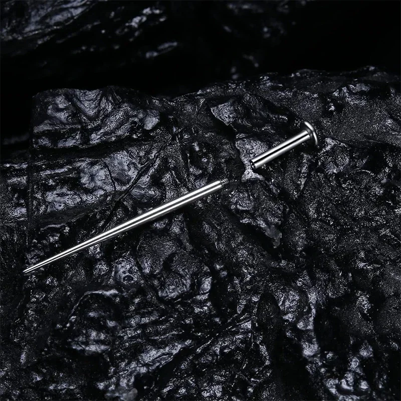 Insertion Pin Taper Thread Pin Labret Barbell Ear Lip Nose Piercing Taper Earrings Surgical Steel Piercing Connect Tool 10pcs