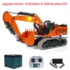 Heavy Duty Machine RTR 385CF RC Hydraulic Excavator 1/8 Remote Control Giant Digger Construction Vehicle Lights Brushless ESC 2