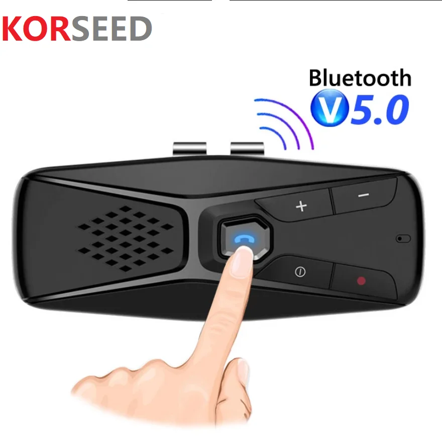 Korseed bluetooth 5.0 carro handsfree speakerphone kit sem fio com