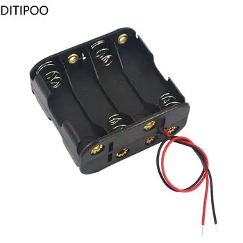 Custodia portabatteria 12V Slot per Clip per batteria scatole portaoggetti Power Bank custodie 8 batterie AA Stack con 6 cavi