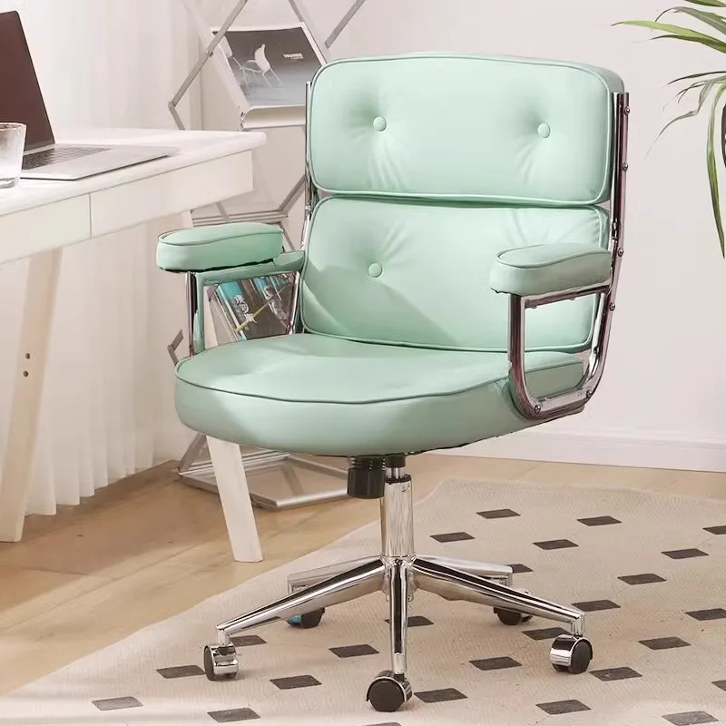 Solid Durable Office Chair Cute Lazy Designer Comfortable Office Chair Executive Cheap Study Ergonomic Metal Muebles Furniture 6