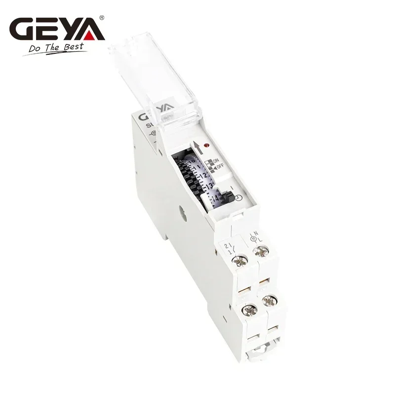 GEYA SUL180N 15 Minutes Mechanical Timer 24Hours Programmable Din Rail Time Switch Timer Relay 16A 85~250VAC 3
