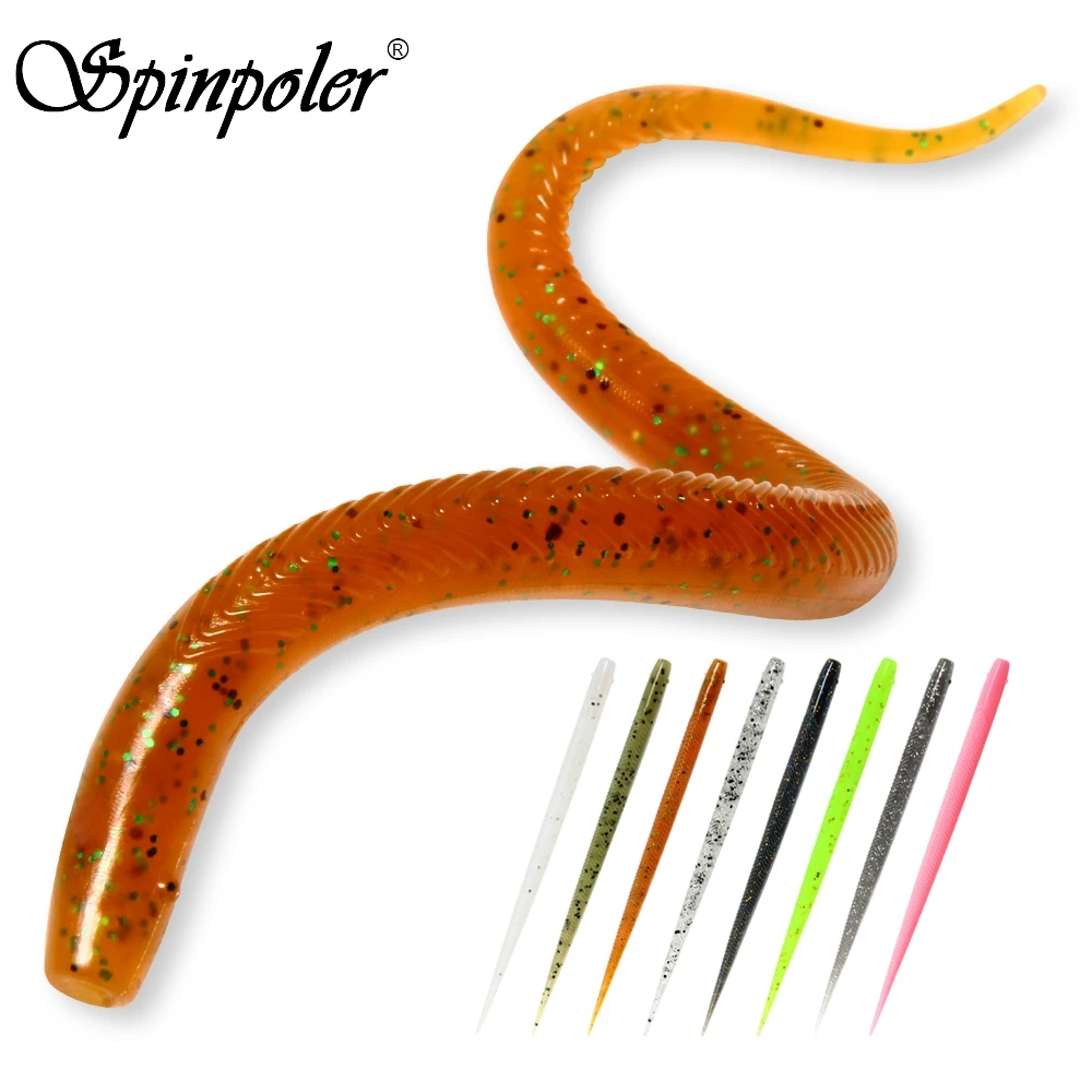 Spinpoler 14cm/4g Soft Plastic Stick Bait Fishing Worms Straight Tail