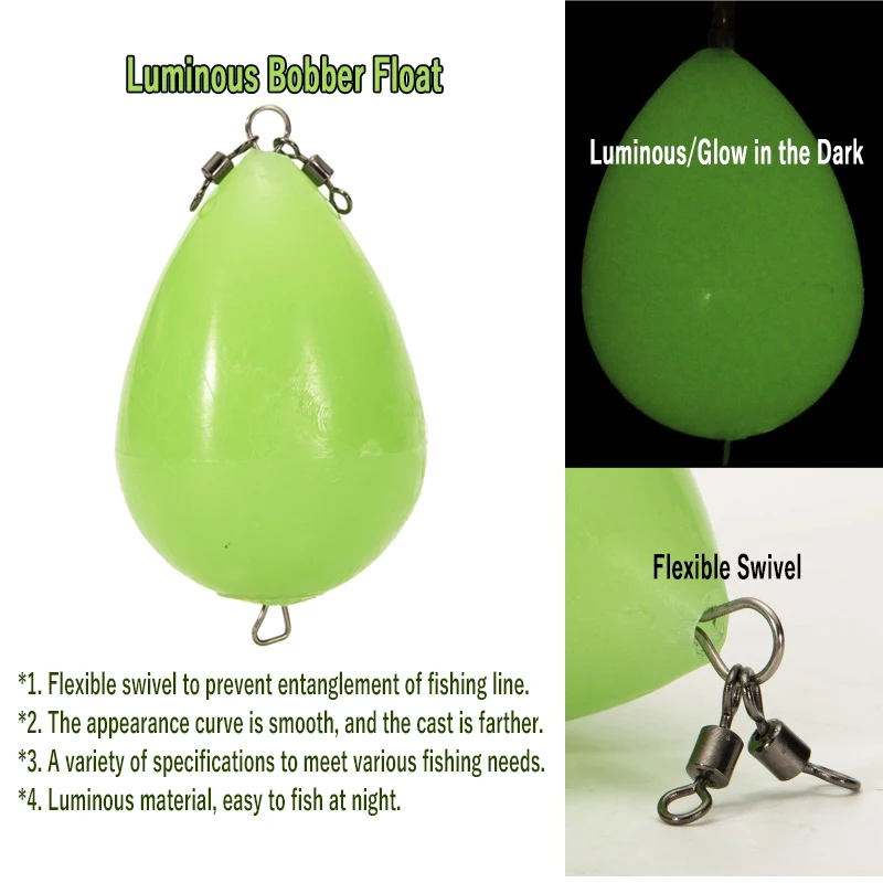 Description Picture 4 of itemWifreo Luminous Egg Float Upward Night Fishing Floats Portable Fishing Floating Buoy Bobber Tackle Thrower Long-distance Casting