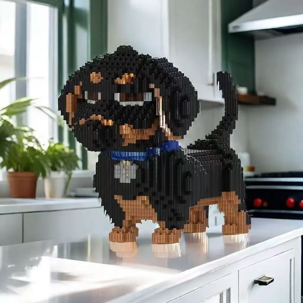 3469-teiliges Dackel-Hunde-Montageset – DIY-Puzzle-Modellbausatz für Erwachsene, perfektes Geschenk für Weihnachten, Halloween und Geburtstage