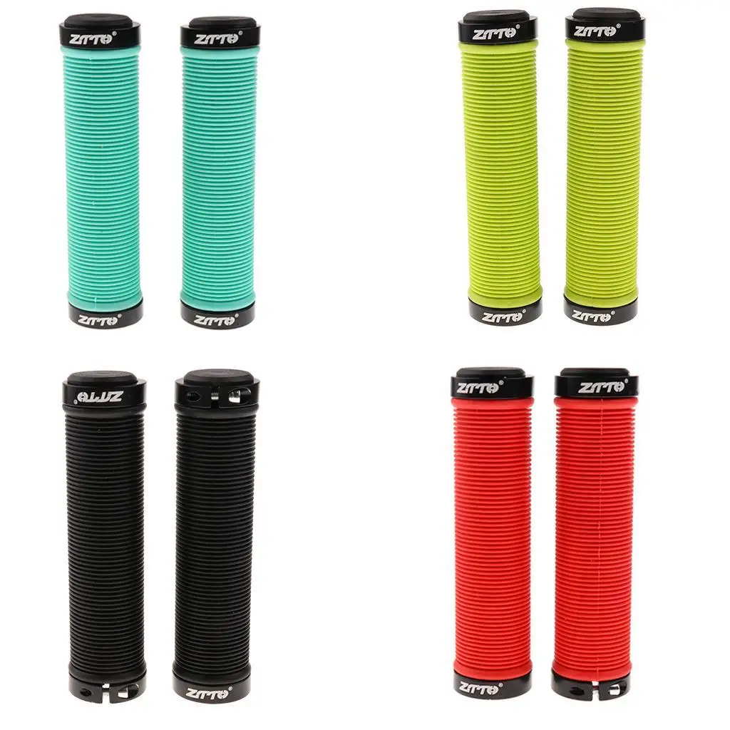 Parts MTB Bike Handlebar Grips Silicone Gel Lock on Anti slip Grips Ends 13cm*22mm Black/Red/Green/Yellow